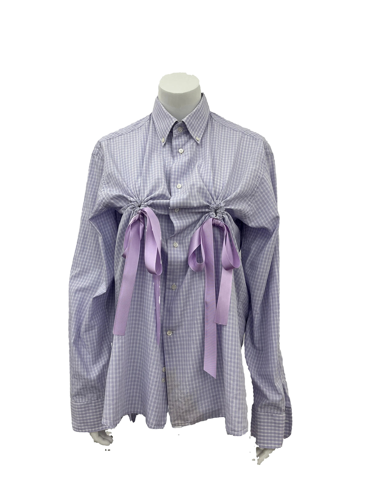 HULFE Lavender checked garment with lavender bows