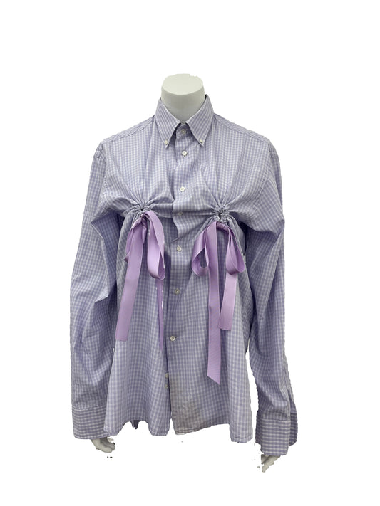 HULFE Lavender checked garment with lavender bows
