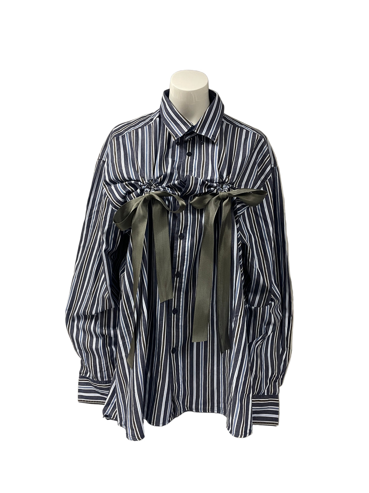 HULFE Tragedy blue-striped shirt